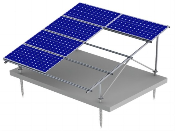 sistema de montaje en tierra del panel solar