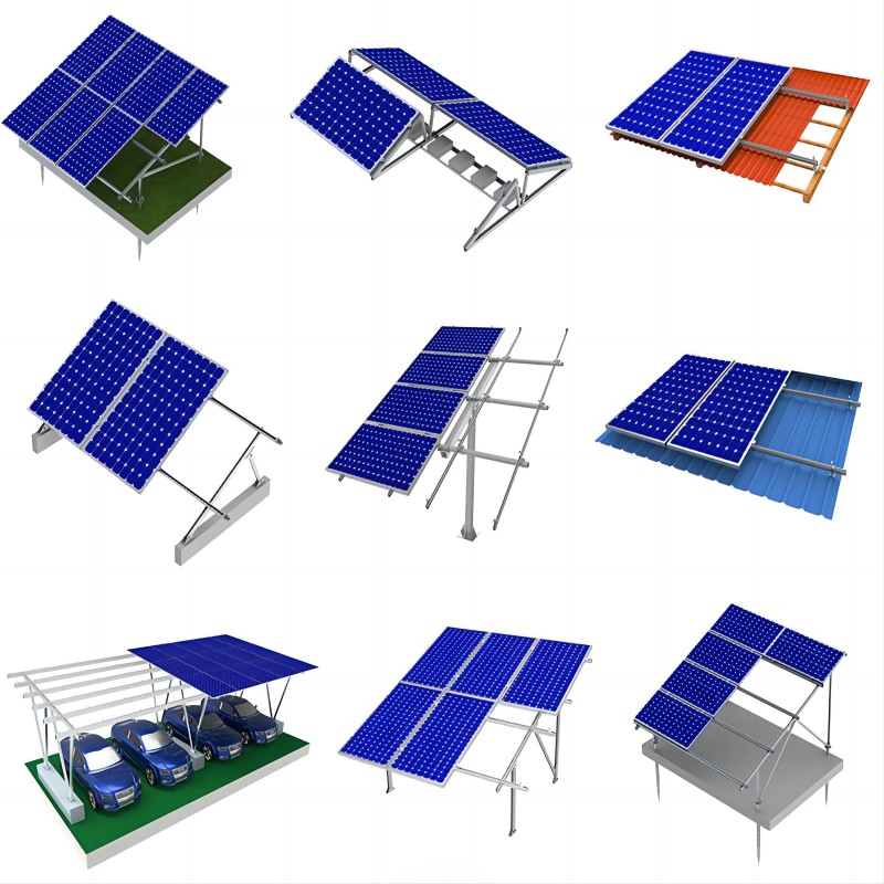 Estructura de montaje de placa fotovoltaica de panel solar de aluminio