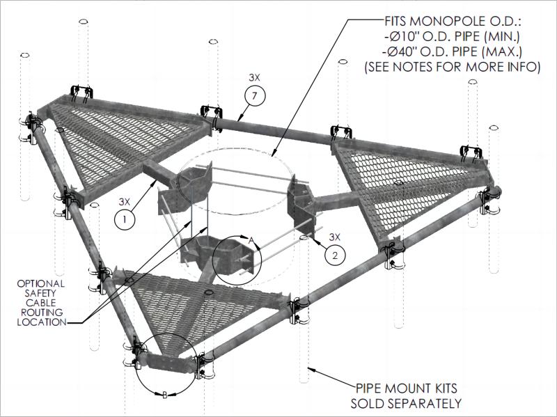 kit de montaje de antena