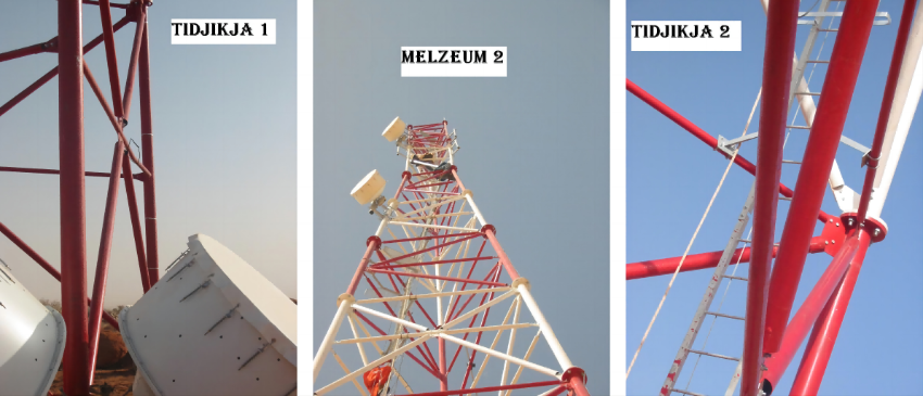 torre de microondas de telecomunicaciones