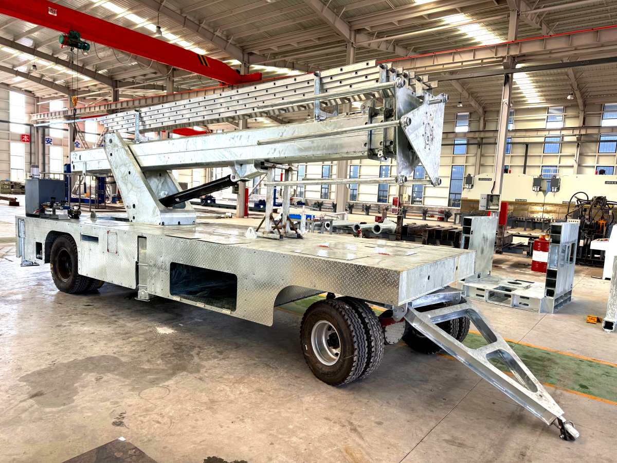 Ensamblaje de prueba de un sistema celular móvil (COW) de elevación hidráulica de 35 metros