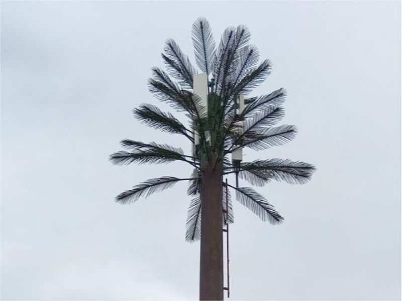 Torre de palmeras camuflada que se exporta a Fiji